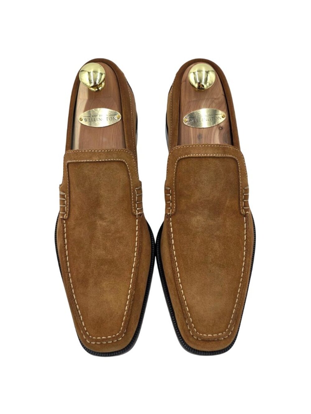 NEW Donald J. Pliner Italy Camel Tan Sport Suede Loafers Dress Shoes Men size 7M - Picture 12 of 15